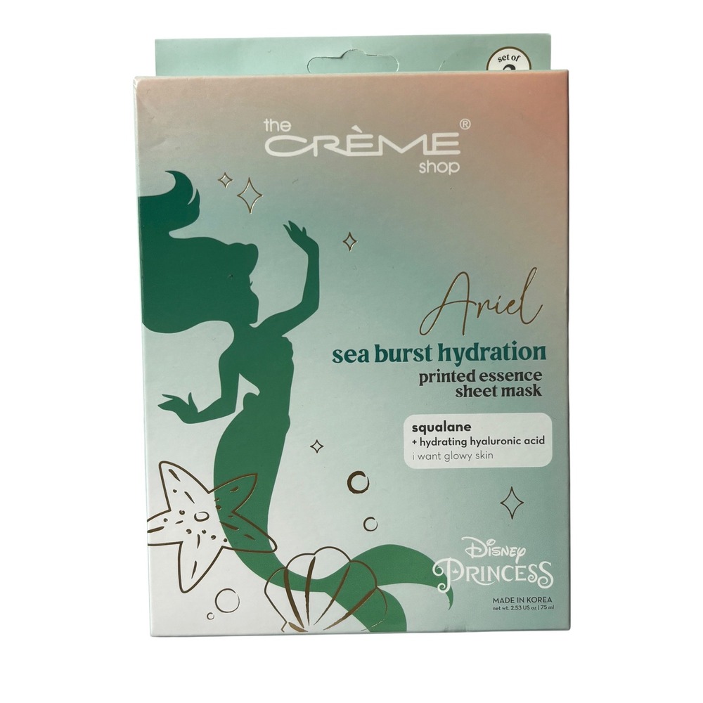 The Creme Shop Disney Ariel Sea Burst Hydration Sheet Mask 3 Pack ASM9750-3